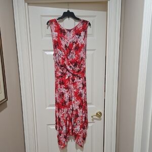 Apt. 9 Red and White Asymmetrical Dress